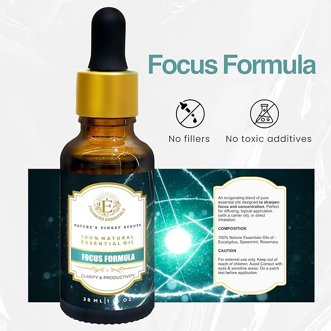 Essential Oil Blend for Respiratory Comfort by Enhanced Essentials – Slow-Distilled Eucalyptus, Peppermint & Tea Tree Oils for Breathing & Sinus Relief| Use in Diffuser,Steam & Shower|1 fl oz (30 ml)