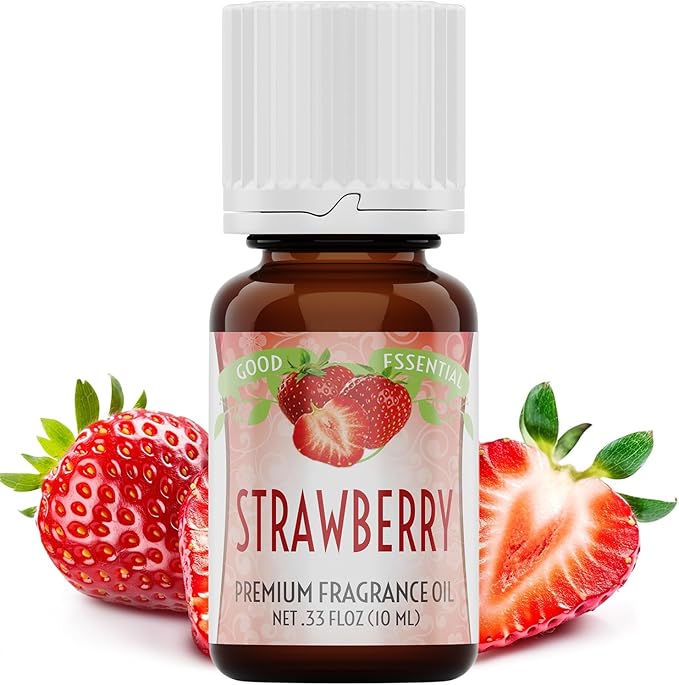 Good Essential 10 ml Oils – Premium Strawberry Fragrance Oil – Perfect for Candles, Slime, Soap Making, Diffuser – 0.33 fl oz, 10 ml