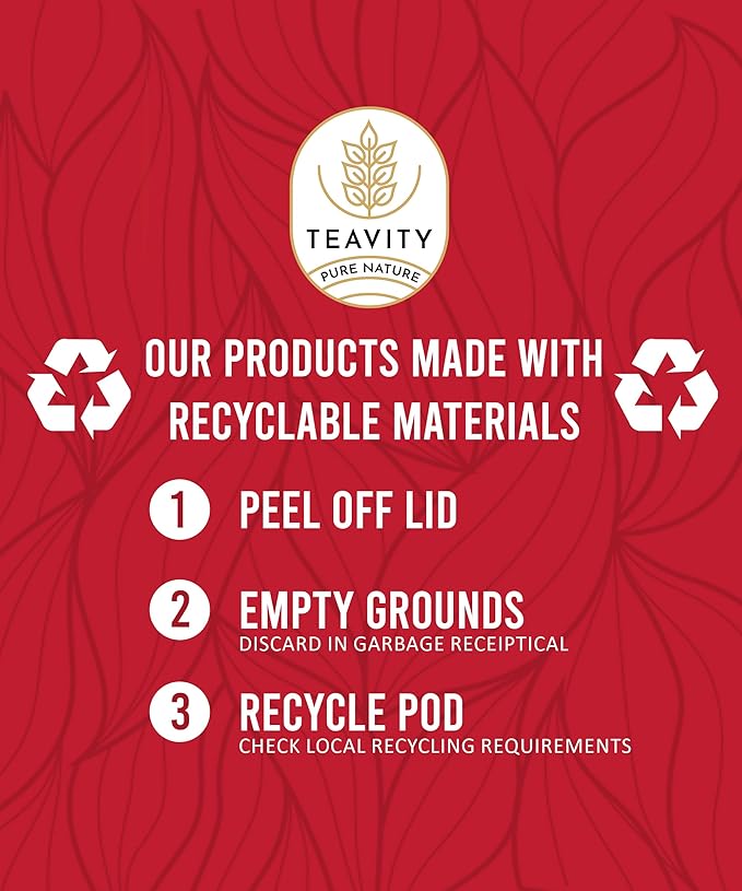 Organic Rooibos Tea Pods with Vanilla & Orange - Naturally Decaf Tea - African Dream by Teavity (12 Tea Pods)