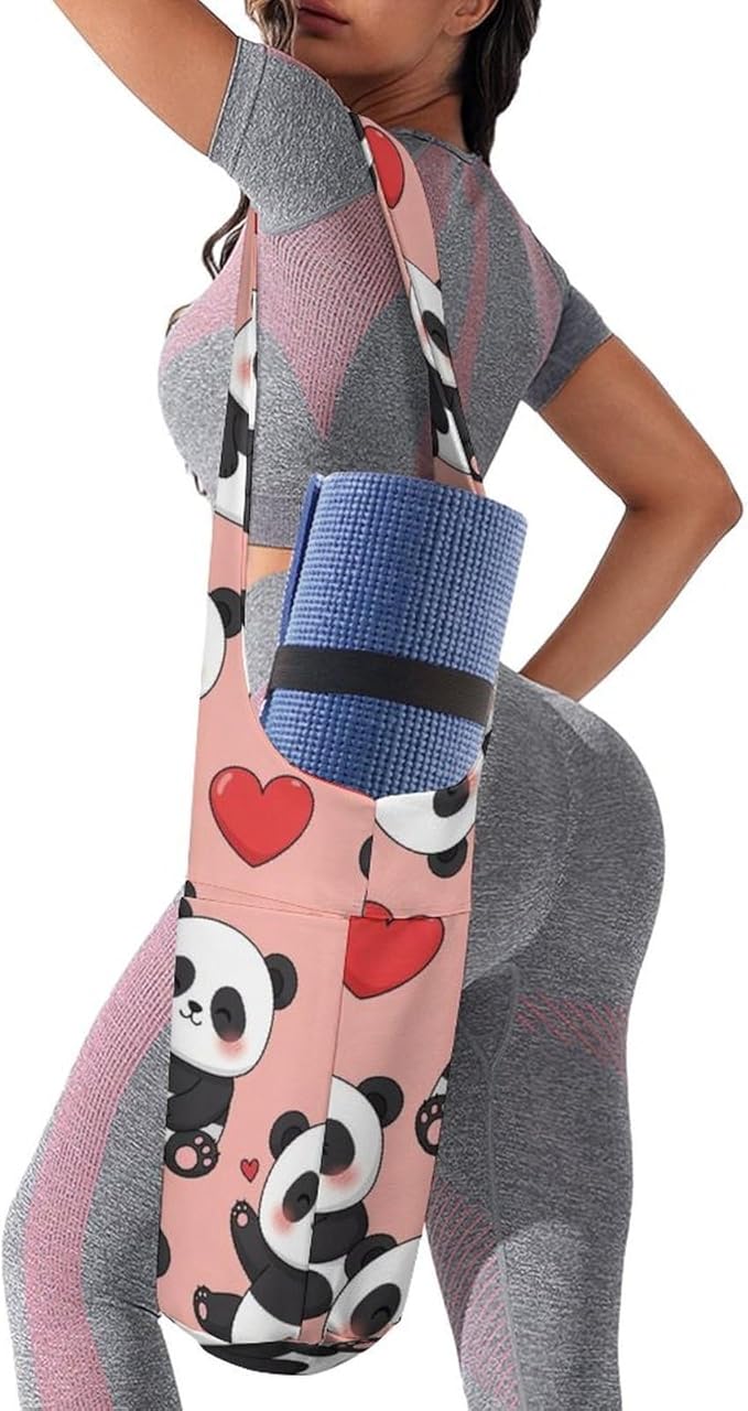 Aiyoolee Yoga Mat Bags, Large Tote Yoga Mat Carrier Holder with Water Bottle Pocket, Adjustable Shoulder Strap Storage Bag