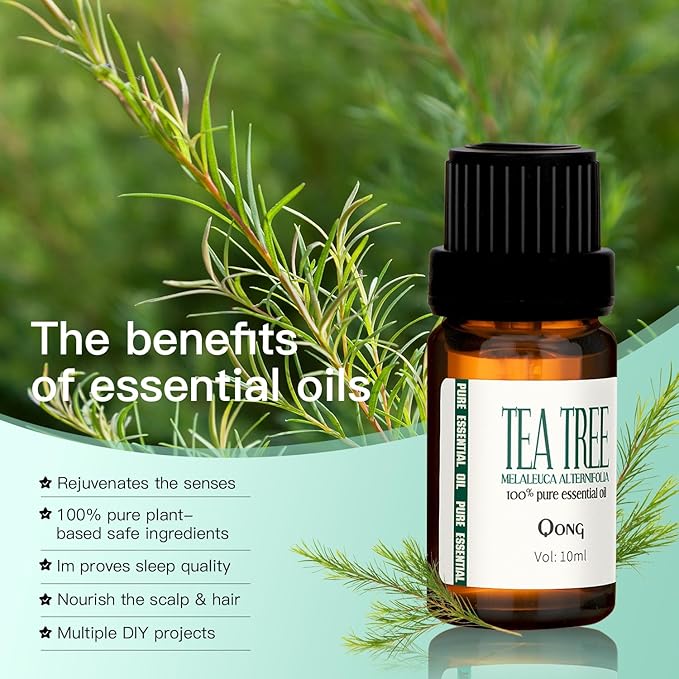 Tea Tree Essential Oil Blend, 100% Pure Natural Aromatherapy, Undiluted for Diffuser, Anti-Dandruff & Anti-Itch, Hair, Scalp-10ML