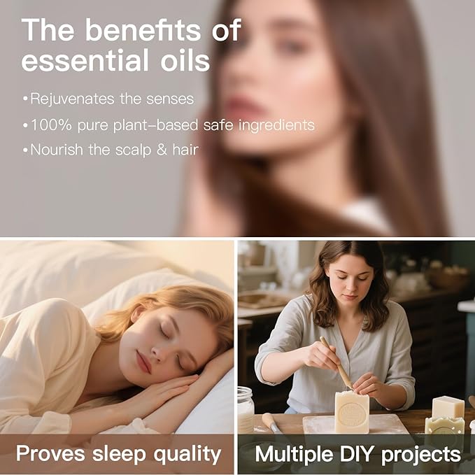 Rosemary Oil Blend, Rosemary Essential Oil, Enhances Hair Thickness and Used for Sleep, Acne Treatment, Scalp Care, Essential Oils for Diffusers for Home - 30ML