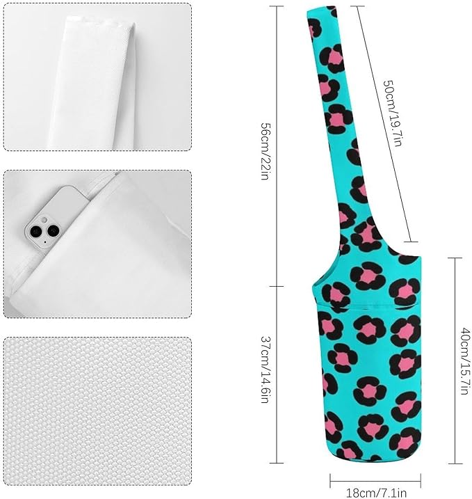 Meaudiwes Stylish Yoga Mat Bag for Women Exercise Mat Holder with Shoulder Strap Yoga Mats Totes Sports Storage Bag