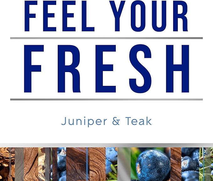 Glade Juniper & Teak Fresh Collection Candle - Fragrance Infused with Essential Oils, Air Freshener, 3-Wick, 6.8 Oz, 3 Count