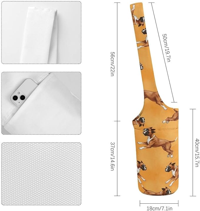 Meaudiwes Large Yoga Mat Bag Fit Most Size for Ladies Yoga Mats Carrier Bags Multi-Functional Exercise Mat Holder Storage Bag