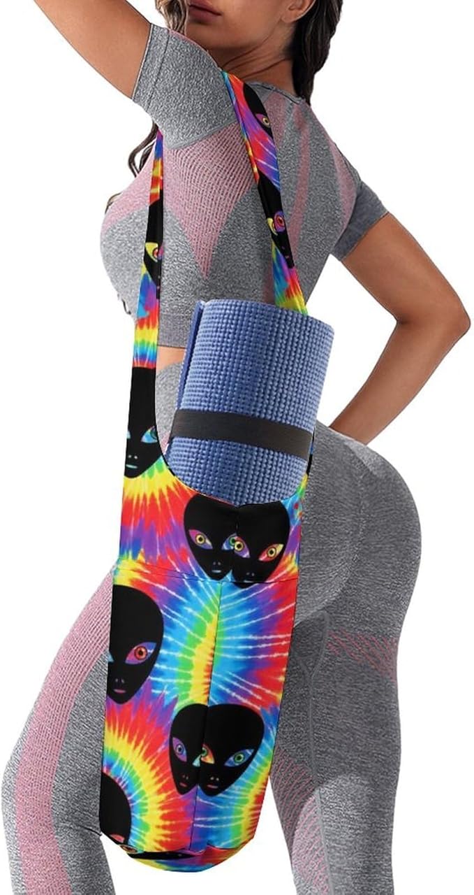 Aiyoolee Yoga Mat Bag for Women with Large Pocket, Yoga Gifts Accessories with Adjustable Shoulder Strap for Workout Stuff