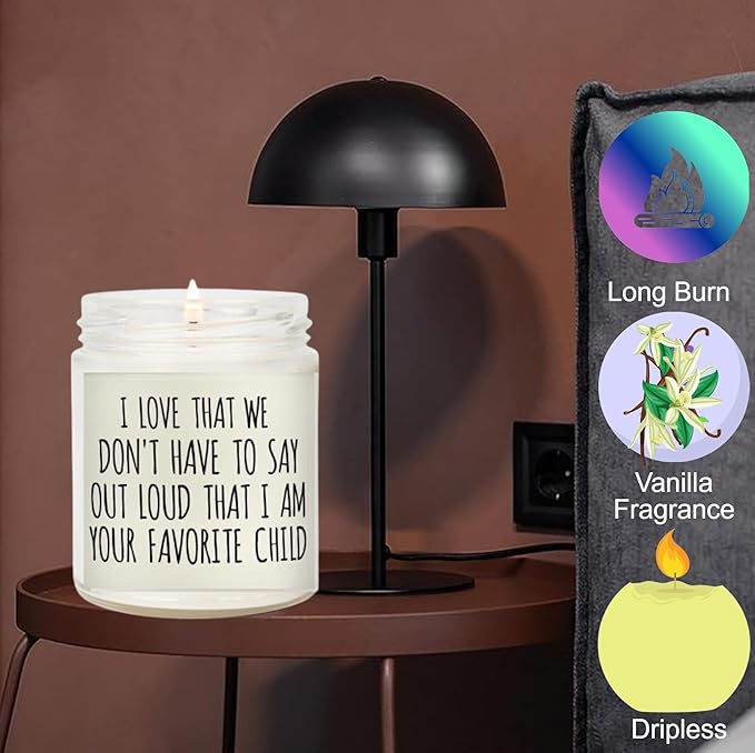Vanilla Scented Soy Candles - Long Lasting Gifts for Dad, Mom & More