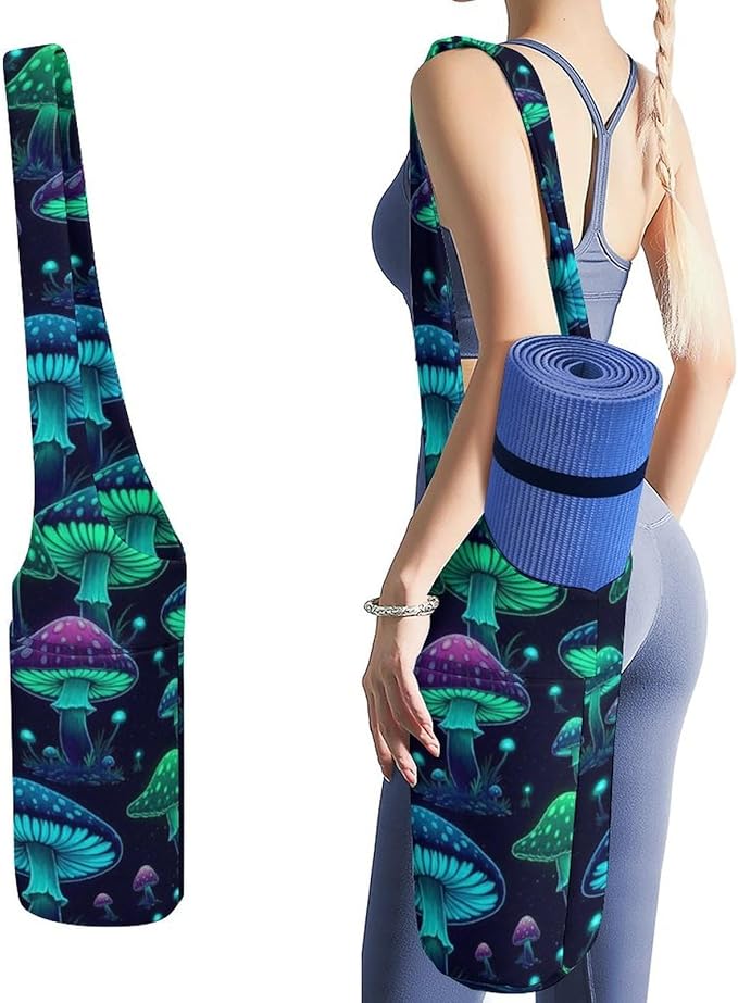 Aiyoolee Yoga Mat Bag with Large Pocket, Strap Bag Carriers for Women