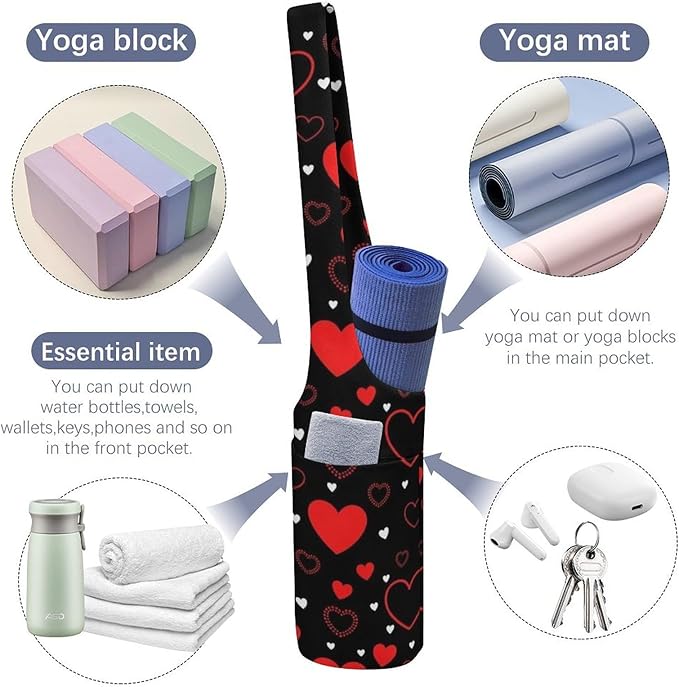 Meaudiwes Stylish Yoga Mat Bags Sports Yoga Totes Fits Most Size Mats Exercise Mat Carrier Storage Bag Yoga Gifts for Women