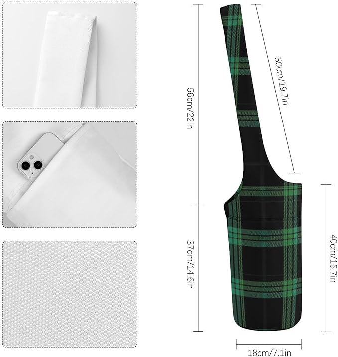 Aiyoolee Yoga Mat Bags, Large Tote Yoga Mat Carrier Holder with Water Bottle Pocket, Adjustable Shoulder Strap Storage Bag