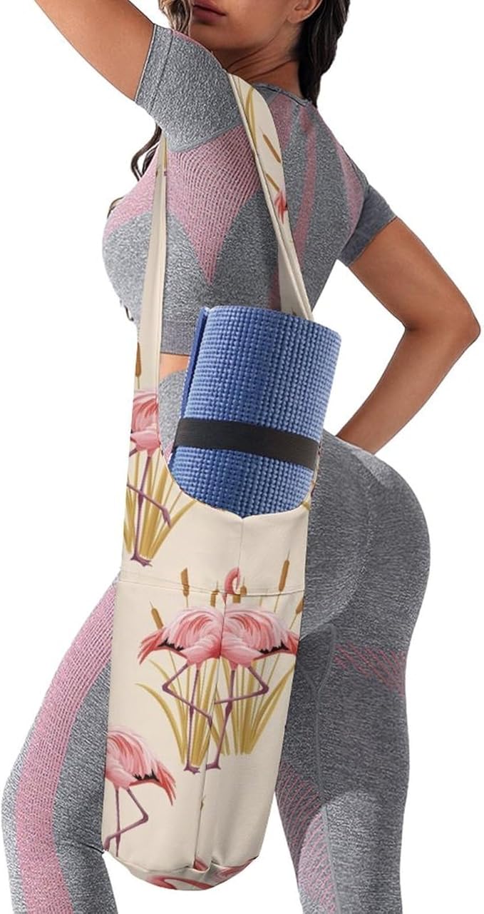 Meaudiwes Stylish Yoga Mat Bags Sports Yoga Totes Fits Most Size Mats Exercise Mat Carrier Storage Bag Yoga Gifts for Women