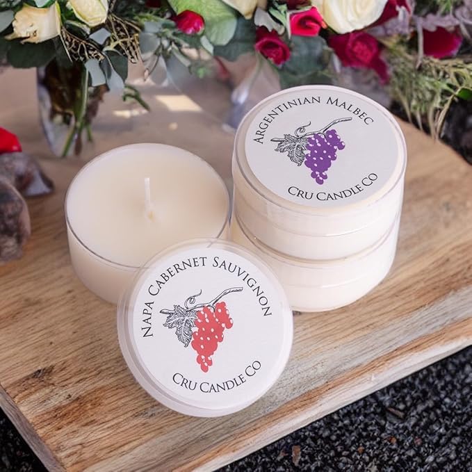 Wine-Inspired Soy Wax Candles (Reds Collection: Mini Edition)