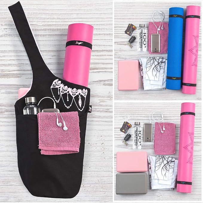 Zenifit Yoga Mat Bag – Versatile Yoga Bag with Mat Straps & Storage Pockets, Holds Yoga & Pilates Mats, Lightweight & Durable