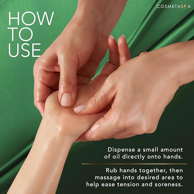 Cosmetasa Sore Muscle Massage Oil for Massage Therapy with Roller - All Natural, Cruelty-Free Massage Oils for Muscle Relaxing & Joint Comfort - Arnica Extract with Lavender & Chamomile Oil (8.8 oz)