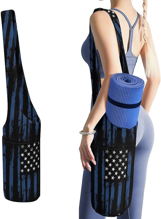 Aiyoolee Yoga Mat Carrier Portable Single Shoulder Strap Bag with Pocket for Gym Yoga Workout Travel