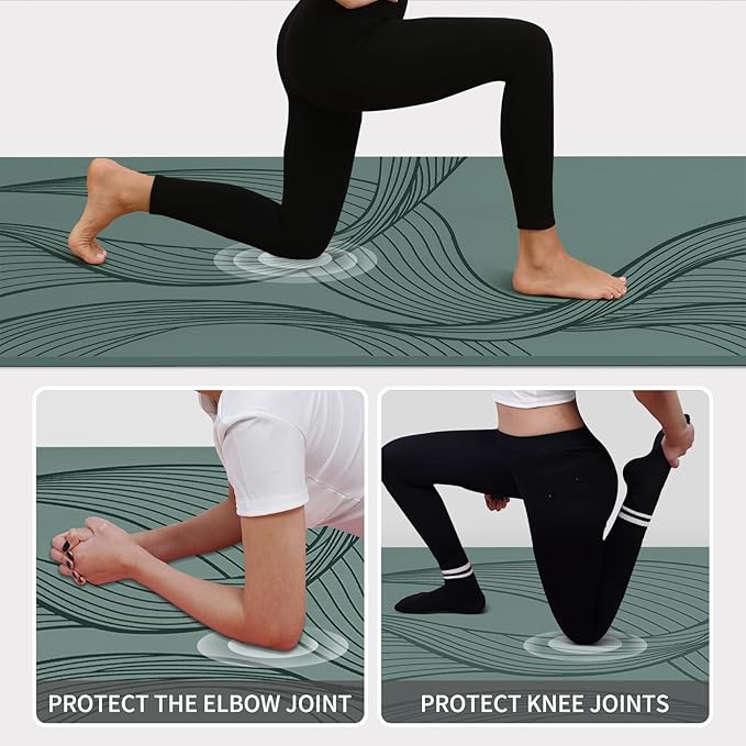 PAIDU Large Yoga Mat-72’x36’x0.4’ Extra Width ＆ Thick,Comfortable,Non-Slip Exercise Mat-Works Great on All Floor for Stretching,Yoga Studio,Gym or Home Workouts