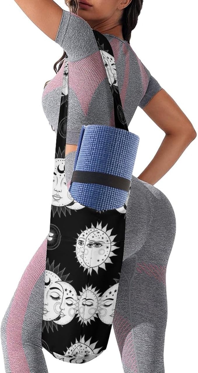 Aiyoolee Portable Yoga Mat Carrier Single Shoulder Bag with Pocket Spacious for Yoga Gym Fitness Travel
