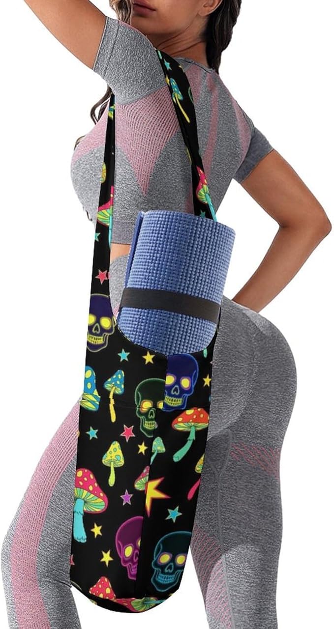 Meaudiwes Large Yoga Mat Bag Fit Most Size for Ladies Yoga Mats Carrier Bags Multi-Functional Exercise Mat Holder Storage Bag