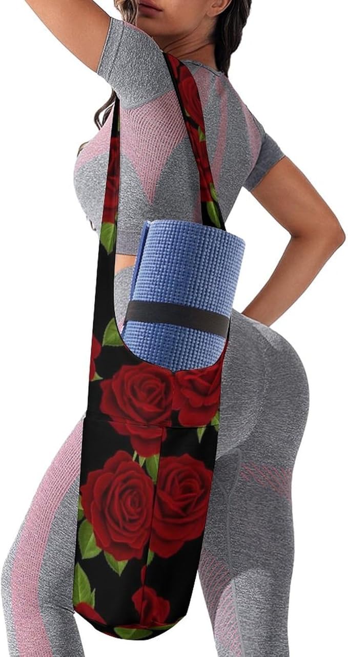 Meaudiwes Stylish Yoga Mat Bags Sports Yoga Totes Fits Most Size Mats Exercise Mat Carrier Storage Bag Yoga Gifts for Women