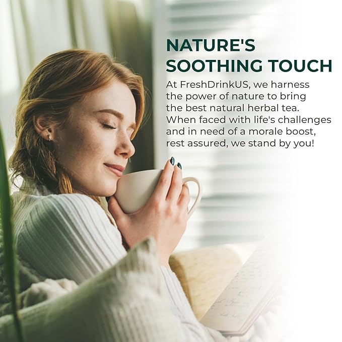 FreshDrinkUS StrongerLungs 20 Tea Bags - Mullein Leaf, Ginseng, Elderberry, Ginger & Thyme - Supports Lung Cleanse, Congestion Relief & Mucus Detox - Caffeine-Free & All-Natural