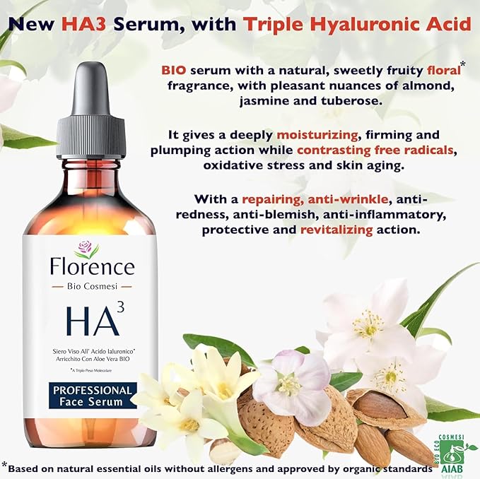 Hyaluronic Acid Serum for Skin – Anti-Aging Moisturizer Face Serum for Brightening, Plumper & Smoother Skin. Non-Greasy, Ultra-Hydrating Niacinamide, B5 & Vitamin C Skin Care Facial Serum, 2 oz
