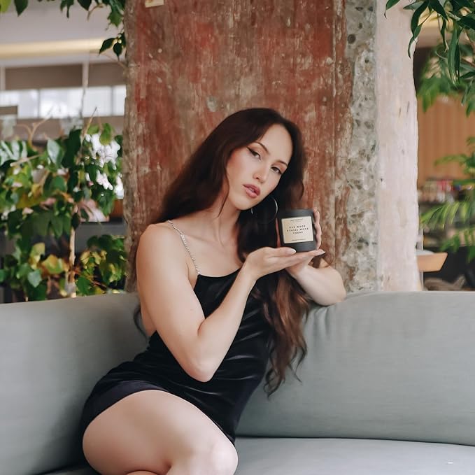 Environment Inspired by Designer TF Oud Wood Candle, 8oz Luxury Coconut Apricot Wax Candles for Home (Oud Wood | Guaiac Wood | Cedar) Home Fragrance Products, 1 Wick Candle, Vegan & Cruelty-Free.