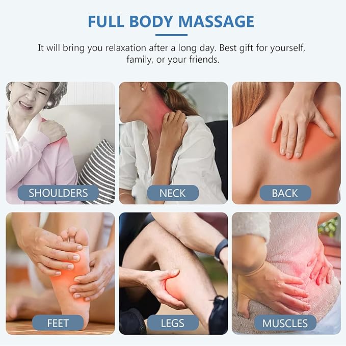 2-Pack Manual Massage Balls, Roller Back Massager Great for Relax, Deep Tissue Massage Tool to Relief Full Body, Sore Muscle, Neck, Shoulders, Feet, Joint Pain, Stiffness(Blue)