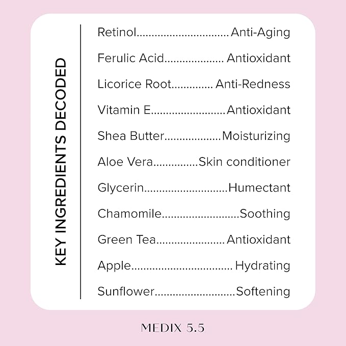 MEDIX Fragrance Free Firming Retinol Body Lotion + Brightening Vitamin C Cream 2pc Skin Care Set | Crepey Skin Care Treatment | Anti Aging Body Cream & Face Moisturizer For Crepe Skin & Dark Spots
