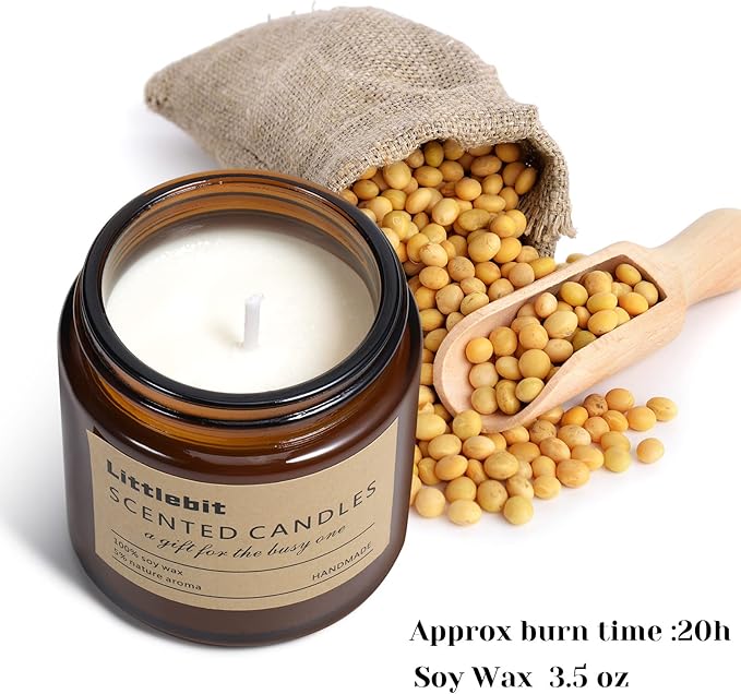 MTLEE 12 Pack Scented Candles for Home, Valentine Candles Gift Set Long Lasting Soy Candle Aromatherapy Jar Candle Bulk for Women, Men, Home Relaxation, Birthday, Housewarming, Valentine Gifts(Brown)