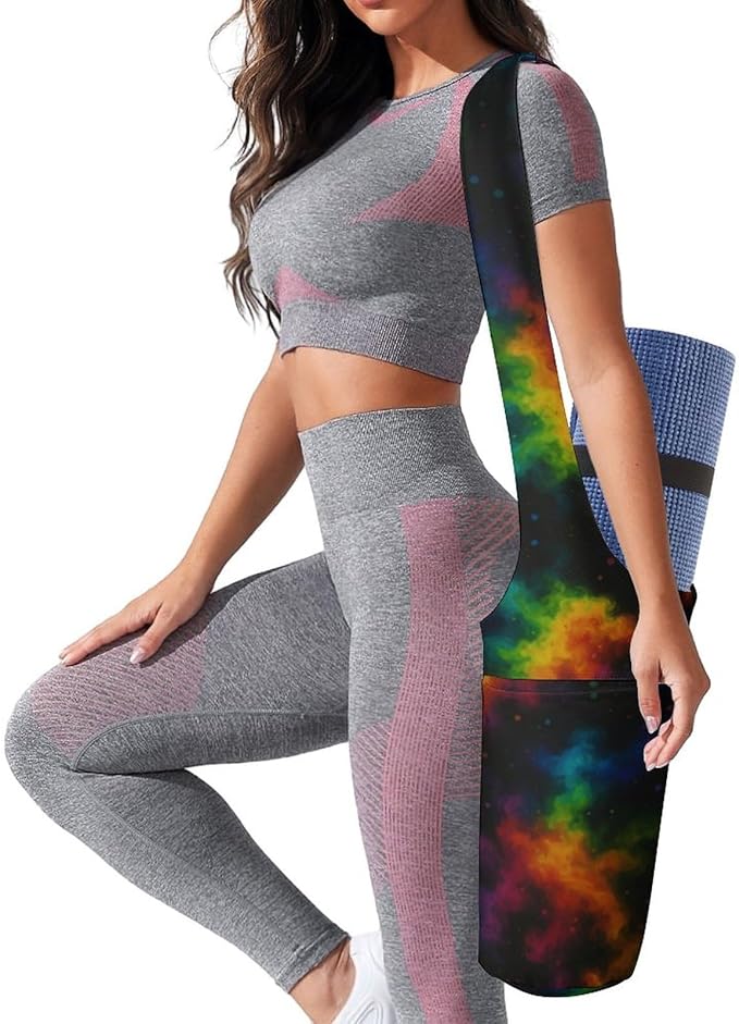 KKdskkds Lovely Pig And HeartYoga Mat Bag Large Opening Long Tote Yoga Mat with Pocket Fit Most Size Mats