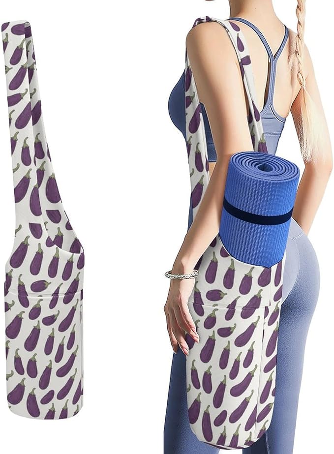KKdskkds Fresh AvocadoYoga Mat Bag Large Opening Long Tote Yoga Mat with Pocket Fit Most Size Mats