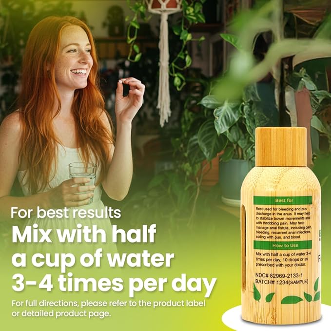 Bestmade Natural Products Fistula in Ano BM133 - Natural Remedy for Discharge in Anus, Helps Normalize Bowel Movements & Relieve Throbbing Pains, 30 mL Drops