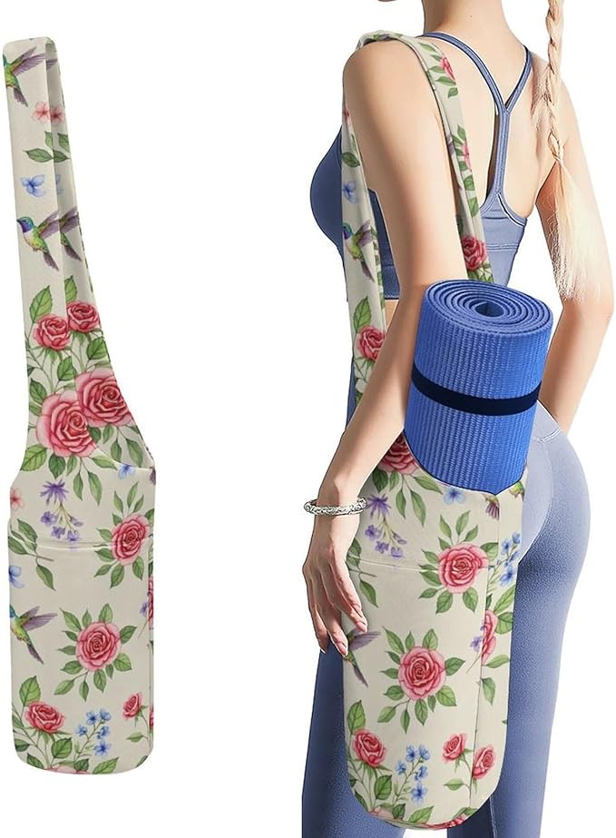 Meaudiwes Large Yoga Mat Bag Fit Most Size for Ladies Yoga Mats Carrier Bags Multi-Functional Exercise Mat Holder Storage Bag