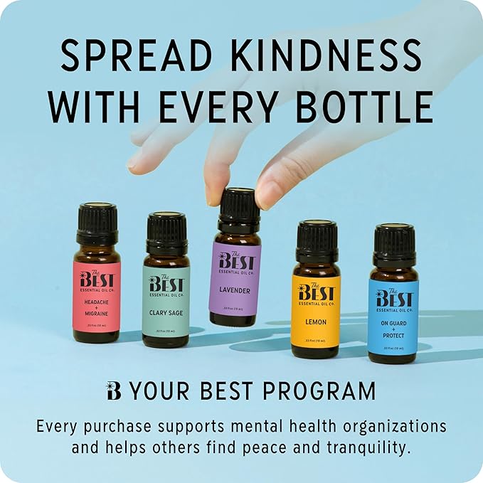 The Best Lavender + Vanilla Essential Oil Blend- Premium Grade- 100% Pure & Natural for Aromatherapy, Diffuser, Spa, Massage, Air Freshener- 10 ml (.33 fl oz)