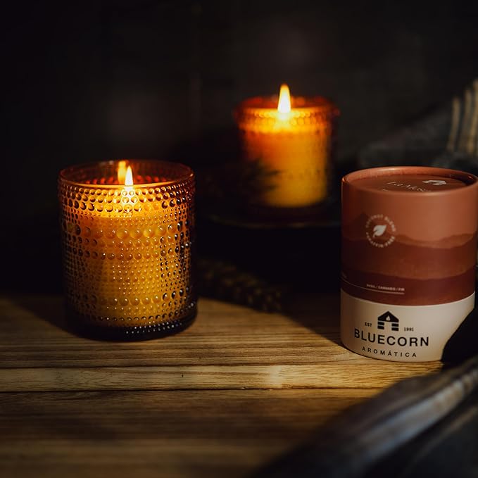 Bluecorn Aromática Scented Candle, La Mesa Fragrance with Desert Sage, Citrus & Warm Amber, Vegan Coconut Wax Candle, Long Lasting Candle for Home Decor, Gifts for Women & Men, American Made, 6 Oz Jar