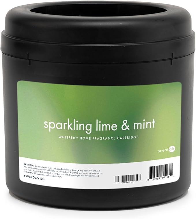 ScentAir Whisper Home Monthly Plug-in Refill, Fragrance Cartridge for Home and Office, Amazon Exclusive, Sparkling Lime & Mint