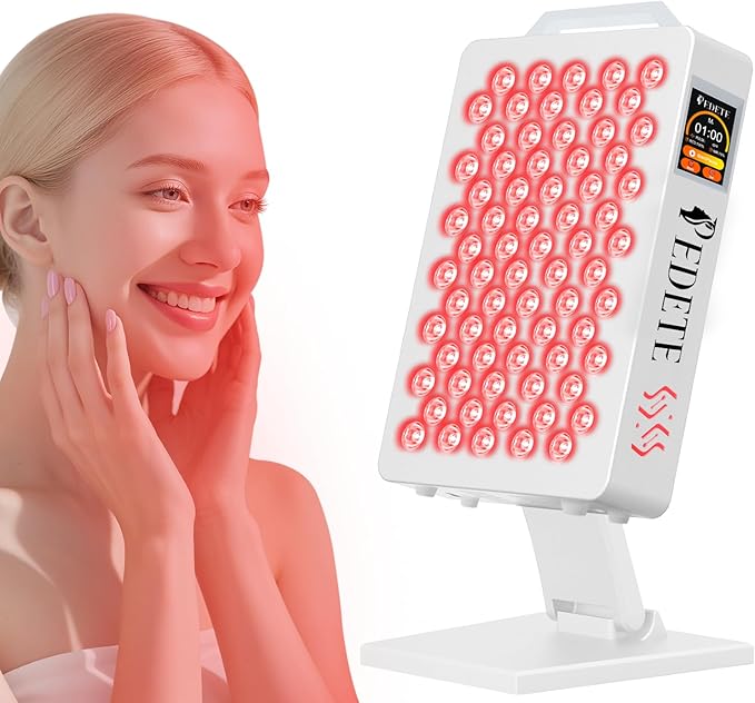 Red Light Therapy for Face & Body, 630nm 660nm 810nm 850nm and 940nm 5 Wavelengths Near Infrared Light Therapy Panel, 70 Dual Chip LEDs Red Light Therapy Device for Skin Care, Sleep, Pain Relief. T70Z