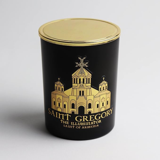 SAINT Saint Gregory The Illuminator Scented Candle with Prayer and Prayer Coin, Saint of Armenia, Soy Coconut Aromatherapy Candle with 80 Hour Burn Time, Special Edition