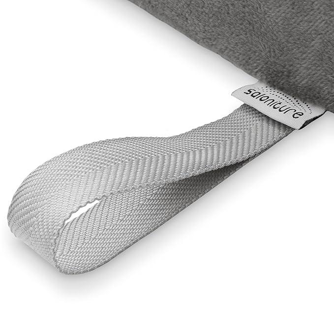 Saloniture 3/4 Round Massage Table Bolster Pillow Pad - 26 x 6 x 4-1/2 Inch - Gray Velour