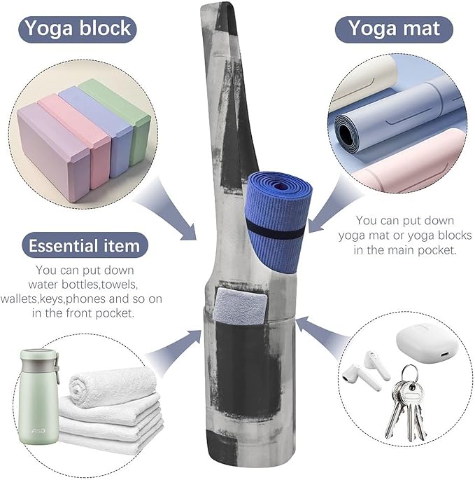 KKdskkds Fresh AvocadoYoga Mat Bag Large Opening Long Tote Yoga Mat with Pocket Fit Most Size Mats