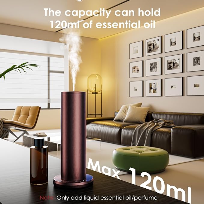 Waterless Essential Oil Diffuser,Oil Diffuser,Aromatherapy Diffusers,Scent Diffusers for Home,Large Room, Hotel Scent Diffuser, 1000sq.ft, Aroma Diffusers (Dark Purple)
