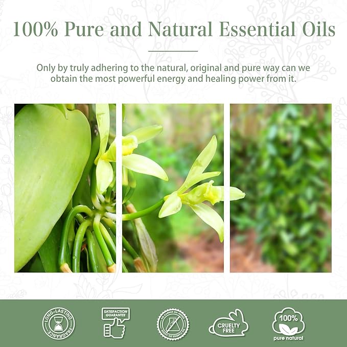Vanilla Essential Oil, 1.01Fl.Oz (30ML) PHATOIL Pure Essential Oil Singles for Aromatherapy Diffusers, Humidifiers, Great for DIY Candle and Soap Making, Gift for Friend