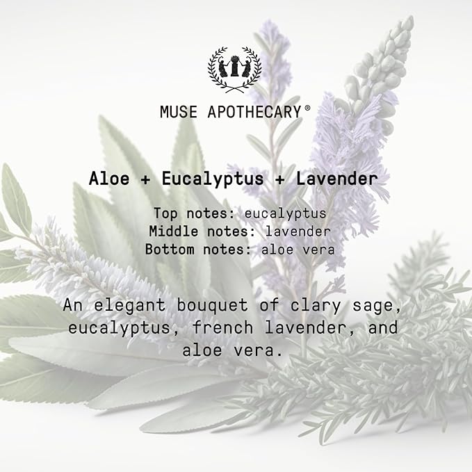 Muse Apothecary Room Ritual - Aromatic and Relaxing Room Mist, 8 oz, Infused with Natural Essential Oils - Aloe + Eucalyptus + Lavender