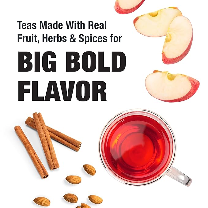 Tiesta Tea - Nutty Almond Cream, Loose Leaf, Cinnamon Almond Herbal Tea, Premium Non-Caffeinated Blend, Make Hot or Iced & Brews Up to 25 Cups, 12.6oz Resealable Pouch, Pack of 6