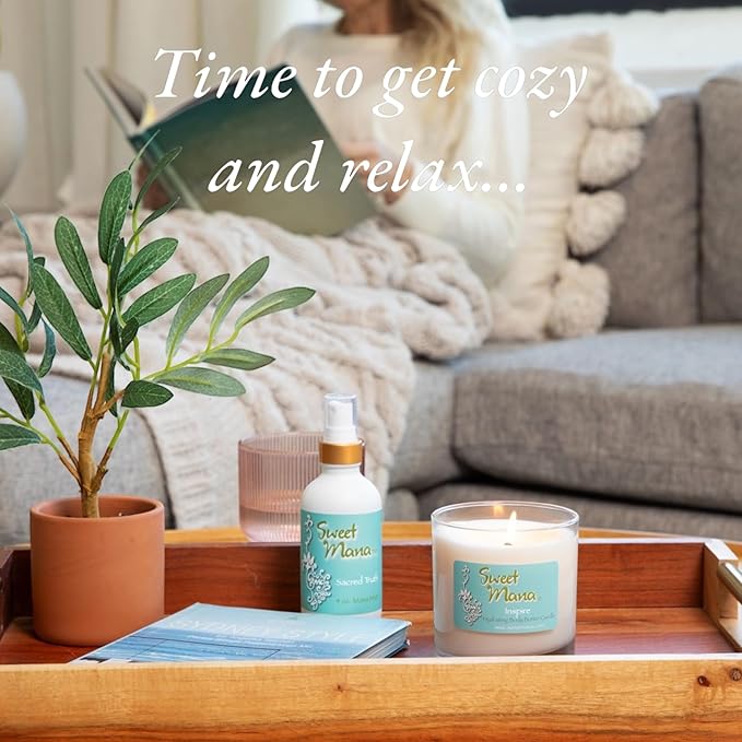 | Lotion Candle | Luxury Soy Candle | Aromatherapy Massage Candle | Massage Oil Candles | Inspire | Sea Salt + Orchid | Spa Scent | Hand Poured in USA | 9 oz.