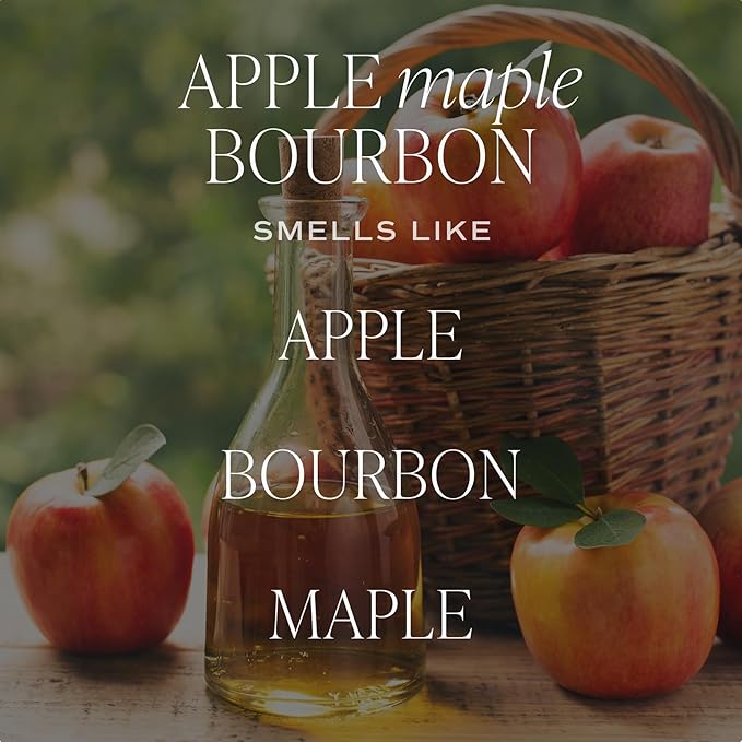 Sweet Water Decor Autumn Candle for Home, Scented - Apple Maple & Bourbon - Long Lasting 70 Hours Burn Time Candle Soy Wax - Decorative Candles Scented for Fall - Designed in USA 15oz
