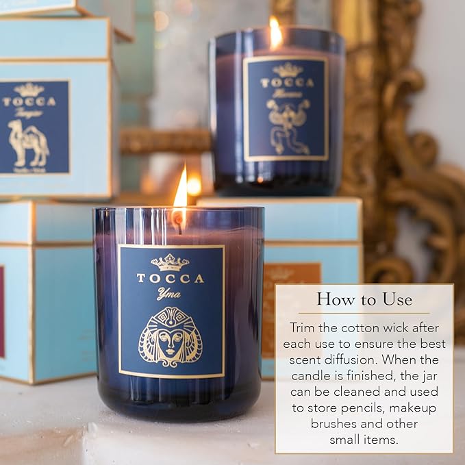 TOCCA Chamonix 10oz Candle - Rosemary & Pine Scented, Hand Poured Soy-Wax Blend with 100% Cotton Wick, 60 Hour Burn Time
