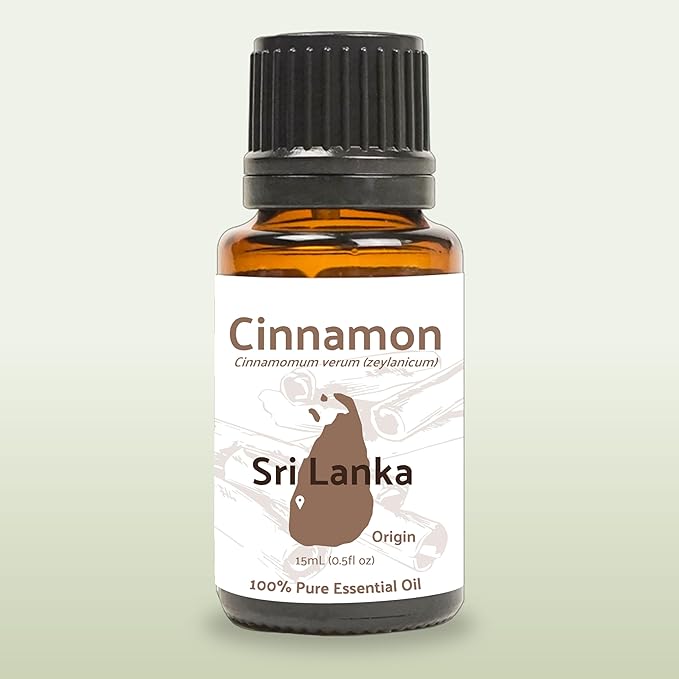 Cinnamon Essential Oil - Direct from Sri Lankan Essential Oils - 100% Pure - Natural Aceite de Canela for Aromatherapy & Wellness - Premium Grade (15ml)