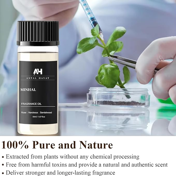 Hotel Scents Diffuser Oil Minhal 50ml - Iris de Nuit Inspired Scent - Luxury Home Fragrance Oil with Rose, Narcissus, Patchouli - Home Luxury Scents Refill for Diffusers - Premium Aroma Oil Refill