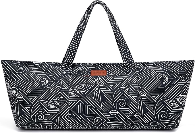 ELENTURE Large Yoga Mat Bag for Women Men, Travel Gym Bag for Pilates Office Beach Workout, Yoga Mat Tote Carrier with Mat Strap for 1/4" 1/2" Thick Exercise Yoga Mat